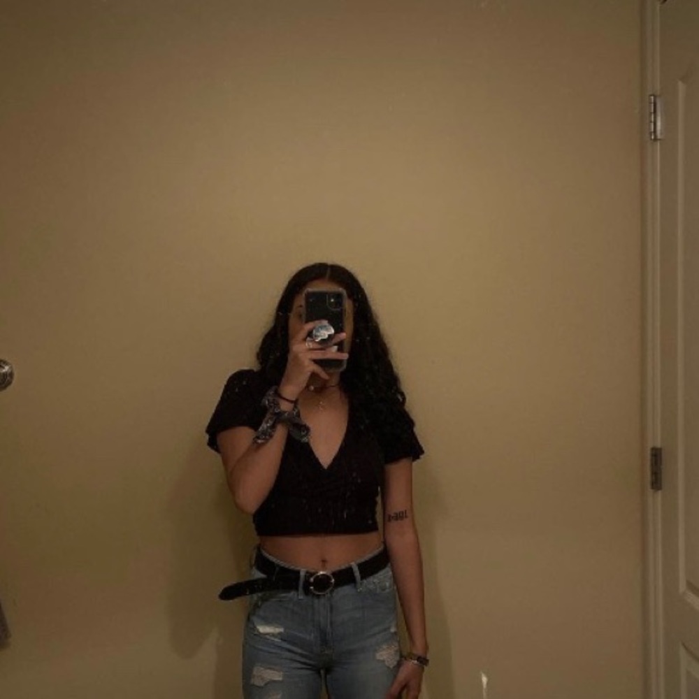 Garage black crop top in size XS.
